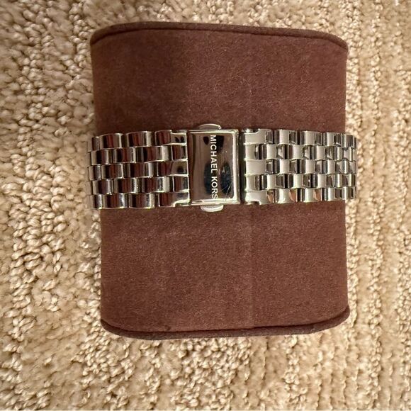 Michael Kors Women’s Silver Watch with Gems - Picture 5 of 6